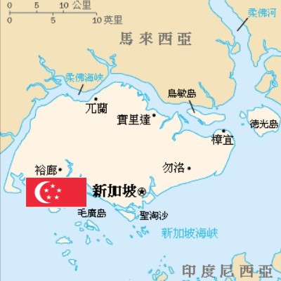 新加坡地理位置圖